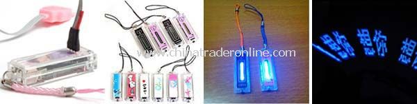 Mobile Phone Flashing Straps --LED Flashing Mobile Phone Novelty