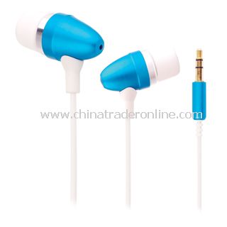 Metallic In-Ear iPhone Earphone (Blue) from China