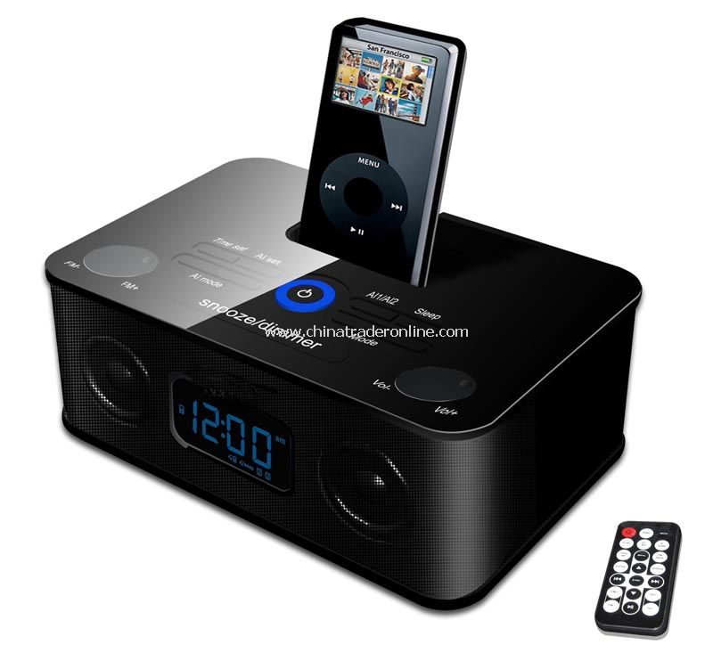 iPod & iPhone Docking Speaker With Clock, Alarm, Fm Radio from China