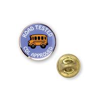 0.75-inch Round Printed Lapel Pin from China