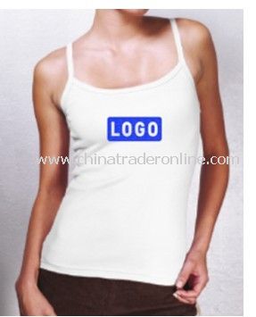 American Apparel 1x1 Rib Tank Top, White from China