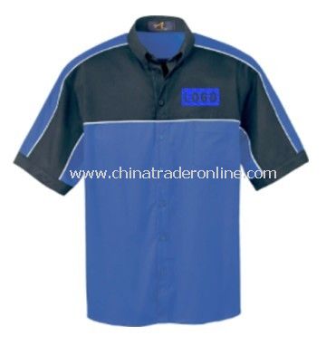 Mens Color Block Short-Sleeved Shirt from China