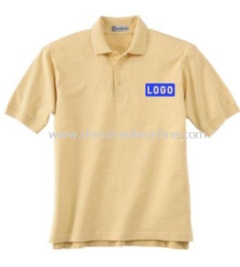 Polo Shirt - Mens Jersey with Pencil Stripe