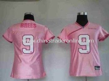 9 Drew Brees pink Women Jerseys