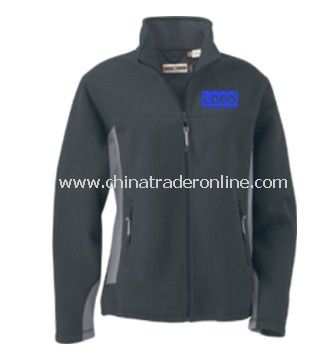 Fleece Jacket - Ladies Full Zip Fleece Bonded to Brushed Mesh, Polyester / Spandex from China