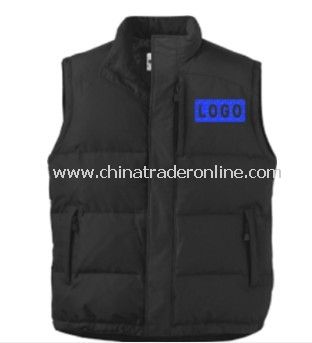 Vest - Mens Down Vest, Coated Polyester