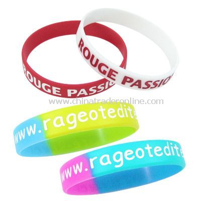 Printing Silicone Bracelet from China