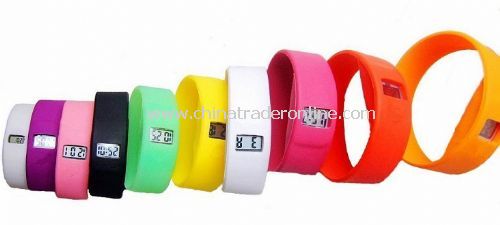 wristband silicone sport watch