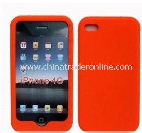 NEW ORANGE SILICONE CASE COVER SKIN For Apple iPhone 4 4G