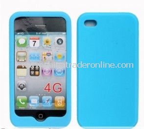 NEW SEA BLUE SILICONE CASE COVER SKIN For Apple iPhone 4 4G