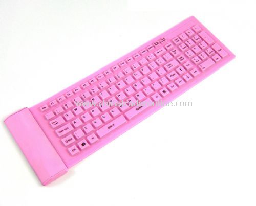 104-key slim flexible keyboard from China