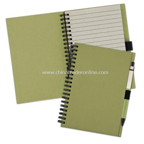 Recycled Notebook with Matching Paper Pen
