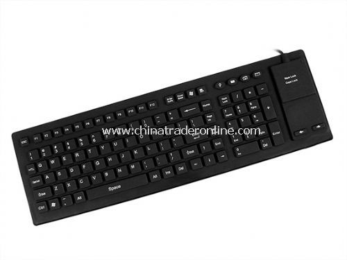 106-key Flexible Keyboard with Full Sealed Touchpad