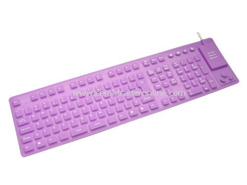 116-key flexible keyboard with Built-in Mouse