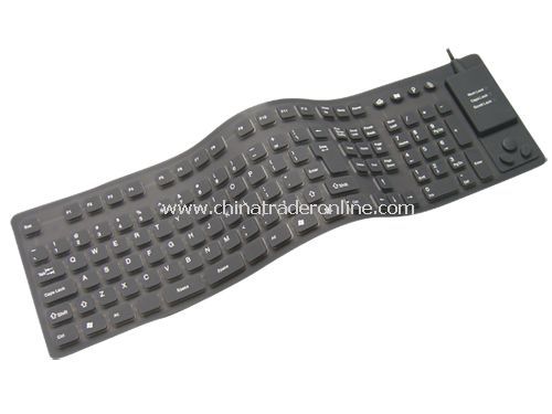 116-key flexible keyboard with Built-in Mouse
