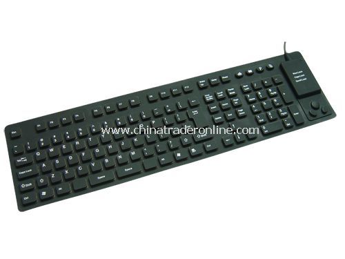 116-key flexible keyboard with Built-in Mouse