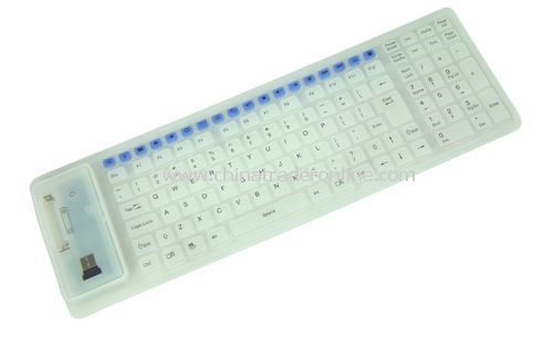 125-key 2.4GHz wireless multimedia flexible keyboard from China