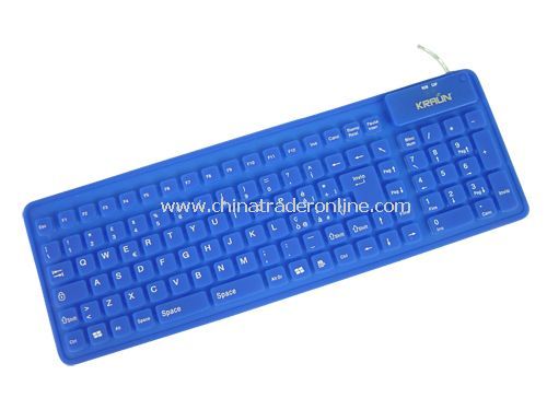 106-key slim flexible keyboard
