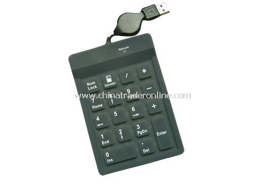 18-key silicone keypad