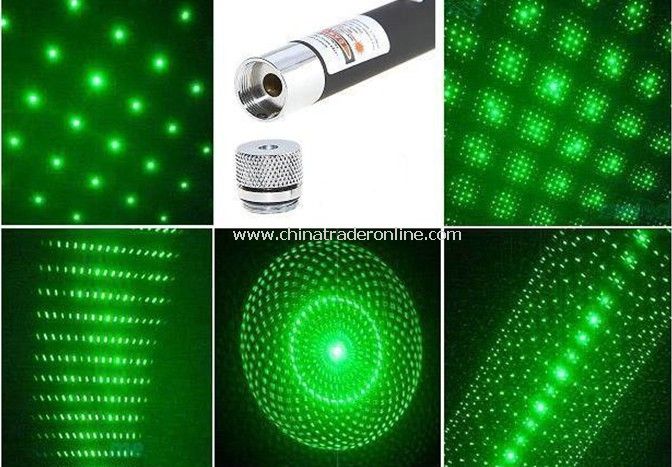 5 Patterns Green Laser Pointer with 5 Projector Caps