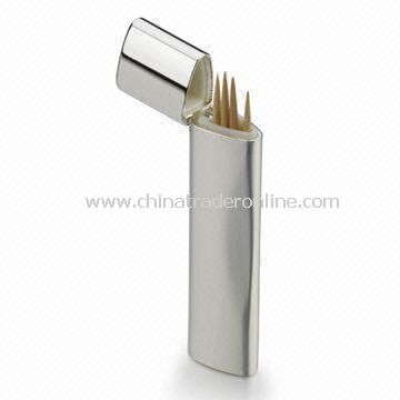 Silver-plated Toothpick Holder, Measuring 19 x 11 x 86mm from China