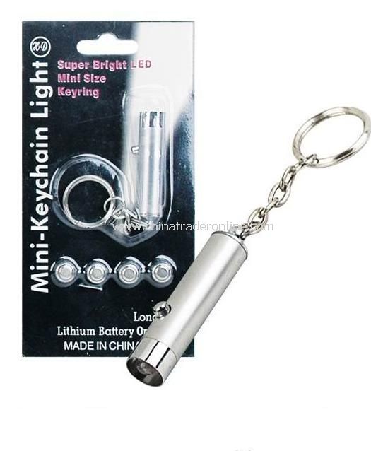 White LED keychain flashlight from China