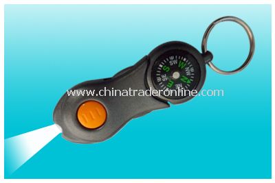 LED keychain with compass from China