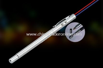 Metal extending laser/LED pen