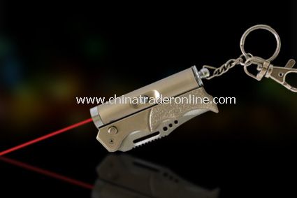 spring kinfe with 5 in 1 laser pointer