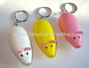 Small flashlight Mouse key ring from China