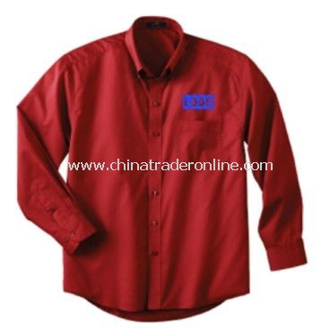 Dress Shirt - Mens Long Sleeve Twill Shirt, Poly / Cotton from China