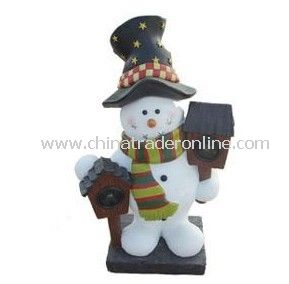 Solar Snow Man Light, Solar Resin Light, Solar Sculpture Light, Solar Decorative Light