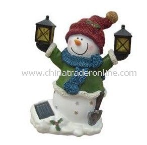 Solar Snow Man Light, Solar Resin Light