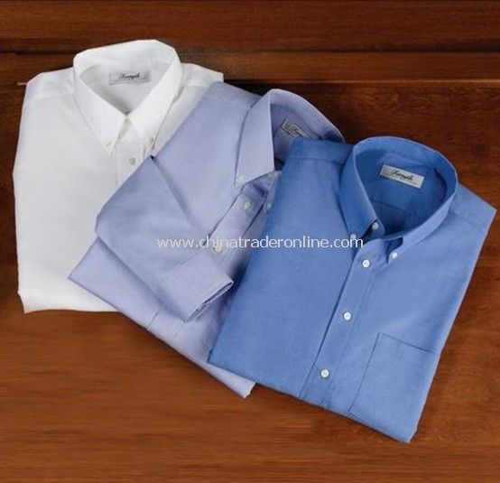 Solid Oxford Long-Sleeved Sport Shirt