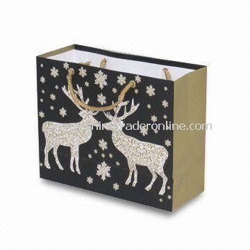 Christmas Paper Bag, Eco-friendly, Customized Logos and Designs are Accepted from China