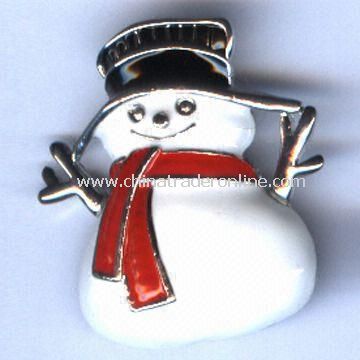 Christmas Ornaments/Brooch, Available in Various Designs, Made of Alloy and Epoxy