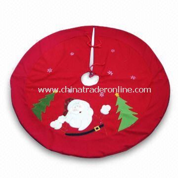 Christmas Tree Skirt, Measures 42 Inches, Available in Red/Green Color