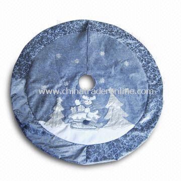 Christmas Tree Skirt with 42 Inches Size, Available in Silver or Gray Color from China