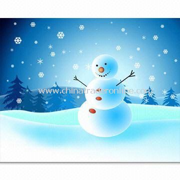 Fashionable Christmas Greeting Card with UV Varnish Surface Finish