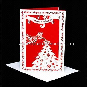 Laser/Greeting Card in Christmas Tree Design from China