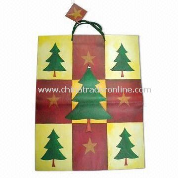 Paper Bag with Christmas Tree Printing, Suitable for Shopping from China