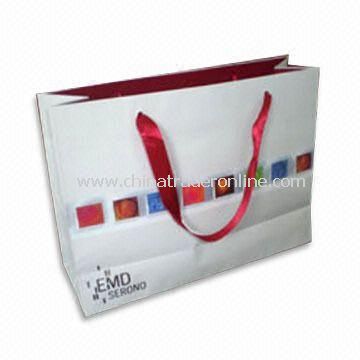 Paper Gift Bag with Christmas Theme, Available in Red, Black and White