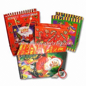 Paper Gift Bag with Christmas Theme and Matte Lamination from China