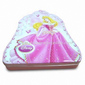 Christmas Princess Tin, Made of 0.23mm Thickness First Class Tin Plate, for Promotion