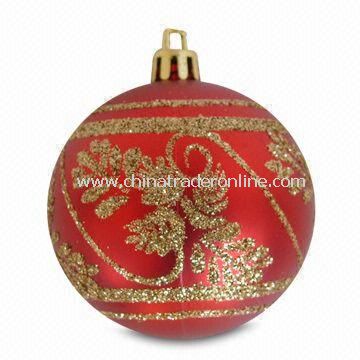 Christmas Ball, Comes in Different Coloes, Customized Designs are Welcome from China