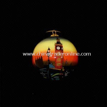 Christmas Glass Ball, Various Inner Print Colors and Sizes are Available from China