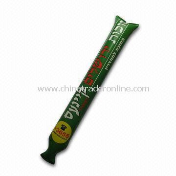 Noise Stick/Inflatable Advertiser, Made of Polyethylene, Used for Cheering Sports Events from China