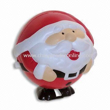 Stress Ball in Santa Claus Shape, Made of PU, Suitable for Christmas Gift from China