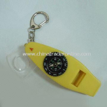 5-in-1 Multifunction Compass with Whistle and LED Flashlight from China