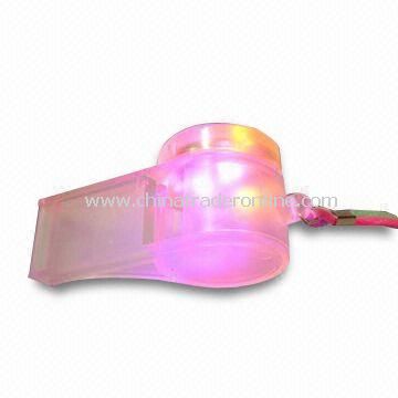 Flashing Gifts, Designed in LED Whistle Toy, Made of Transparent ABS